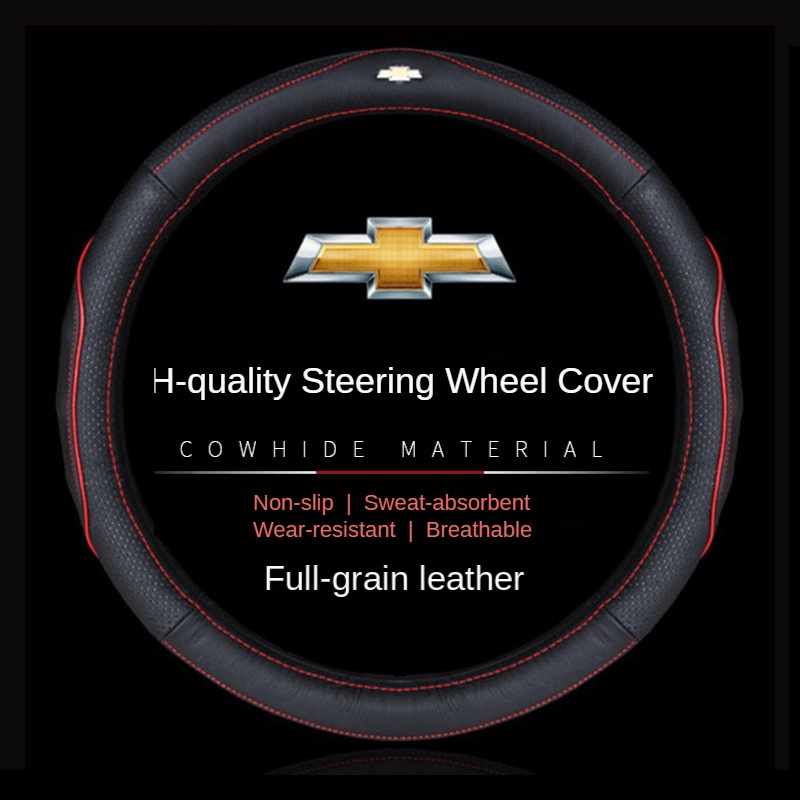 Funda De Cuero Para Volante Chevrolet Cubierta Del De Coche De Primera Capa Ajuste Para Sail Captiva Spark Trailblazer Colorado