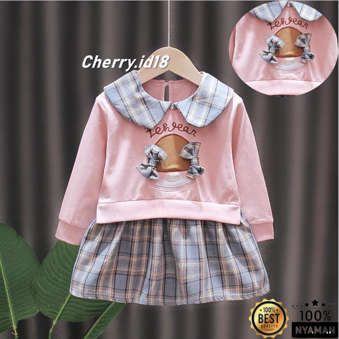 Vestido Cherry niñas/ropa de niña/ropa de niña/suéteres para niños D55 |  Shopee México