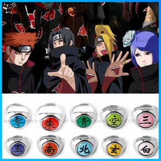 Anillo Miembro Akatsuki Cosplay Anime Naruto 10piezas+cuello