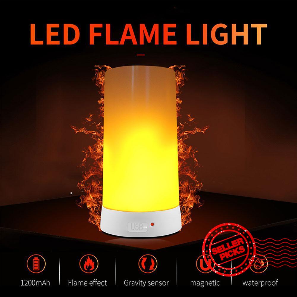 Flame Effect Light Decorative Table, Table Flame Lamp