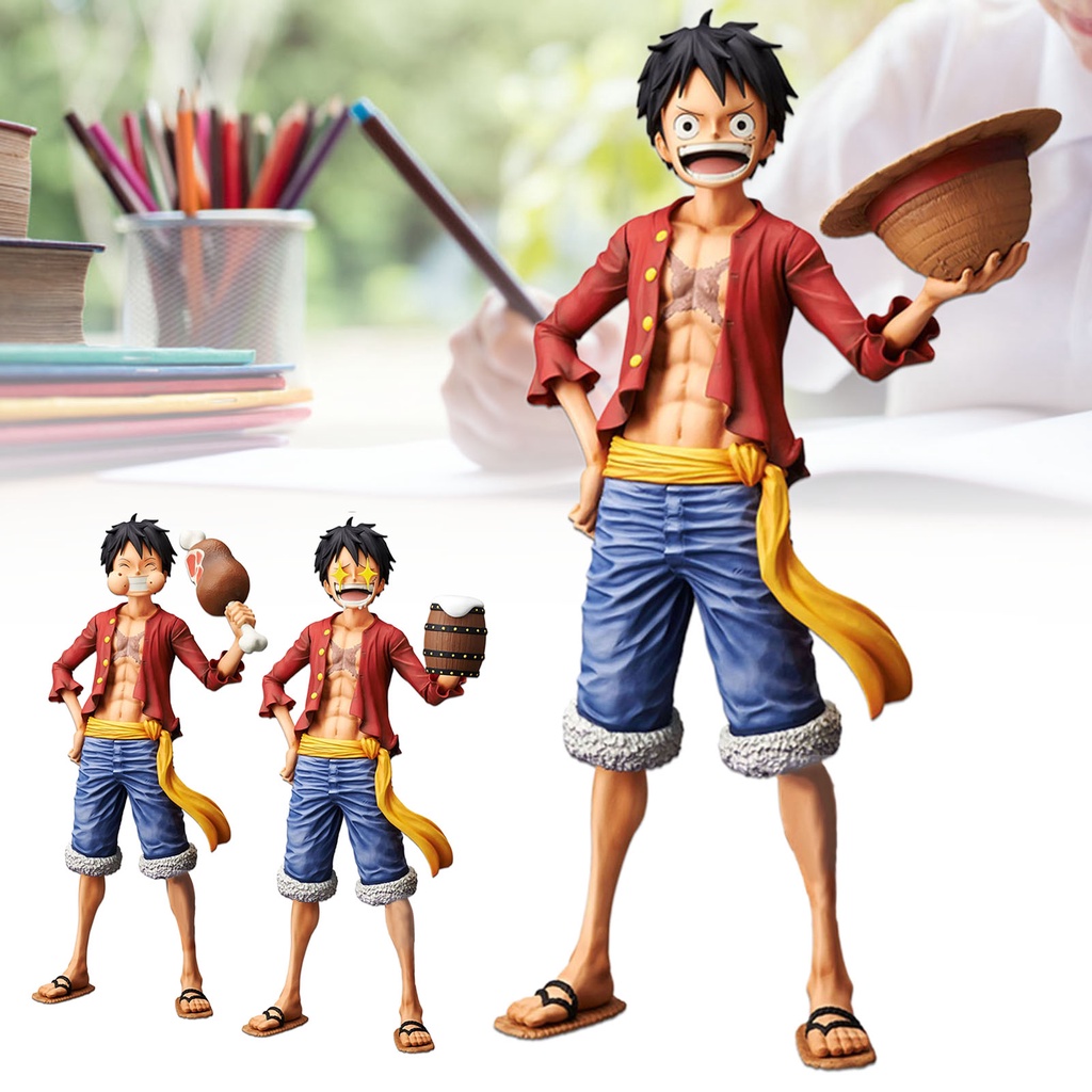 huihuaji niños Anime de dibujos animados de una pieza Luffy figura modelo  juguetes conjunto de exhibición molde adornos | Shopee México