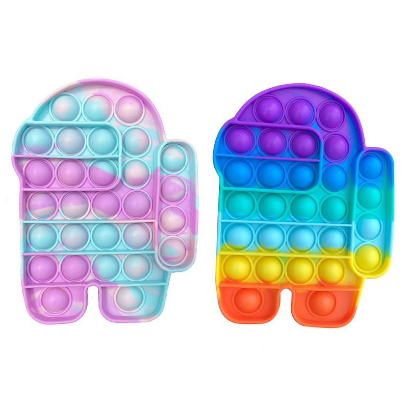 TikTok AMONG US Pop Its Fidget Toy Push Bubble Stress Relief Kids Pop It Gift DE 