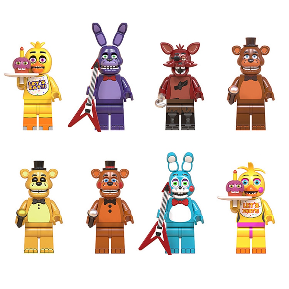 Volver a llamar pereza multitud Figuras LEGO FNAF juguetes cinco noches en Freddy bloques de construcción  Bonnie Foxy Freddy Chica oso muñecas niños rompecabezas juguete | Shopee  México