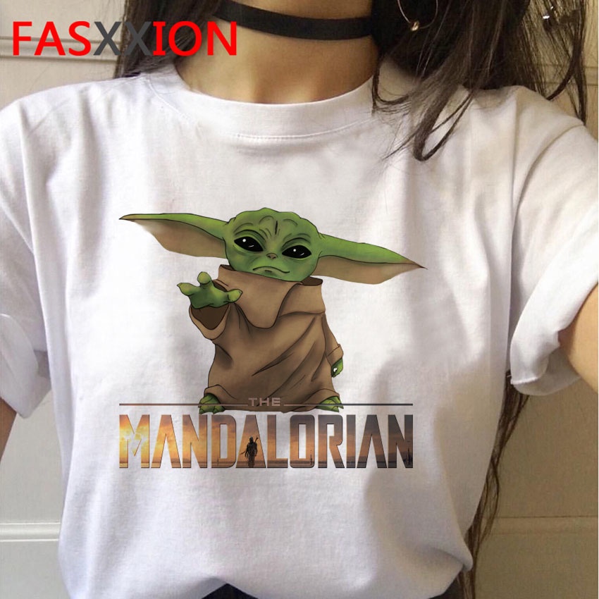 Bebé Yoda Star Wars Camiseta Femenina Impresión Más El Tamaño De grunge  vintage harajuku kawaii Blanca Pareja Ropa | Shopee México