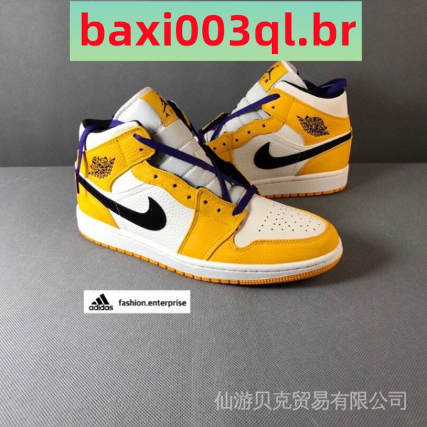 nike jordan 1 mid lakers