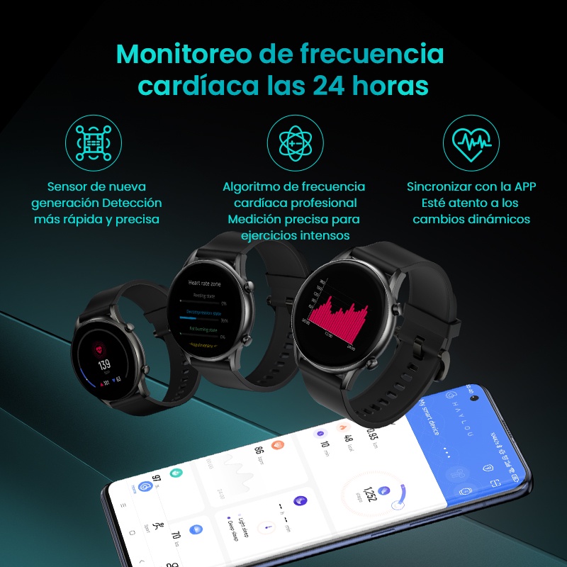 HAYLOU Rt2 Hd Reloj Deportivo Inteligente Smartwatch Redondo | Shopee México