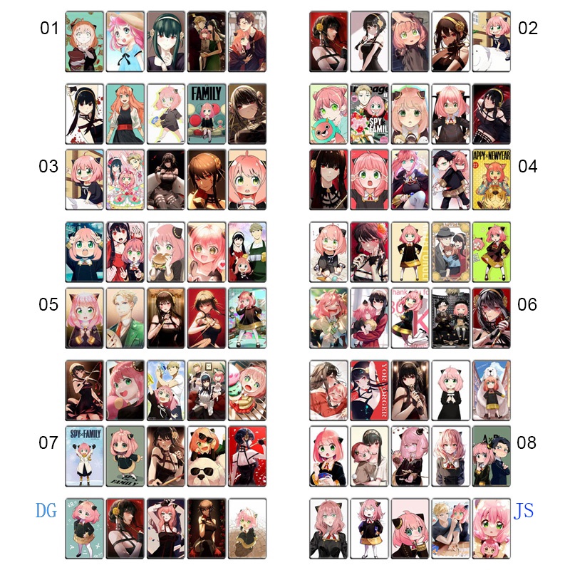 DG 10 Unids/Set Anime Spy × Family Card Pegatinas Para Tarjeta De Crédito Tarjetas De Identificación Bus Fans Regalo