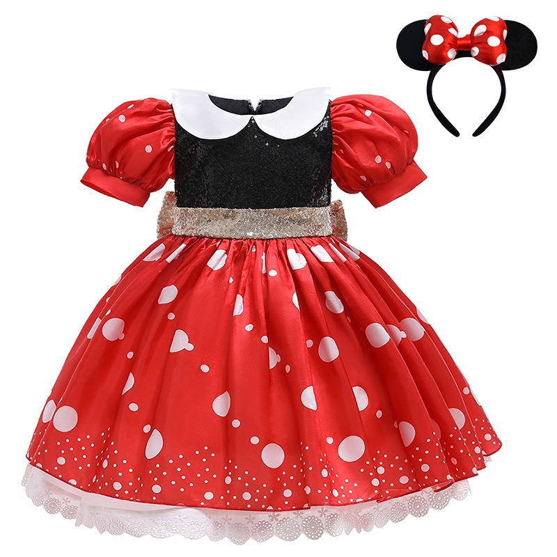 Bebé Niña Niños Minnie Mouse Disfraz De Puntos Vestido Halloween Tutú Princesa Fiesta De Cumpleaños Ropa De | Shopee