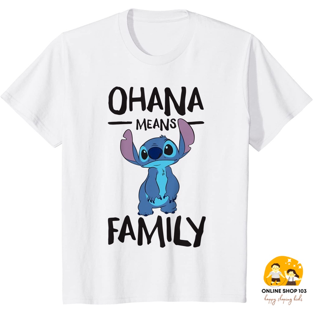 Disney ropa de los niños Ohana significa familia de puntada T-Shirt ropa de  niños ropa de niños bebé niños niñas moda camiseta niños ropa Tops niñas  niños ropa importada niños niñas ropa