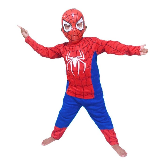 Superhéroe SPIDERMAN ropa STELAN ropa máscara de plástico gratis / disfraz  de niños 