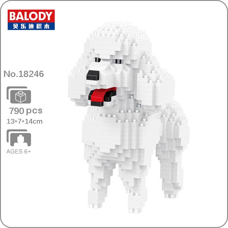 Lego caniche en blanco con lavanda bucle 11575pb02 blanco perro animal friends nuevo 