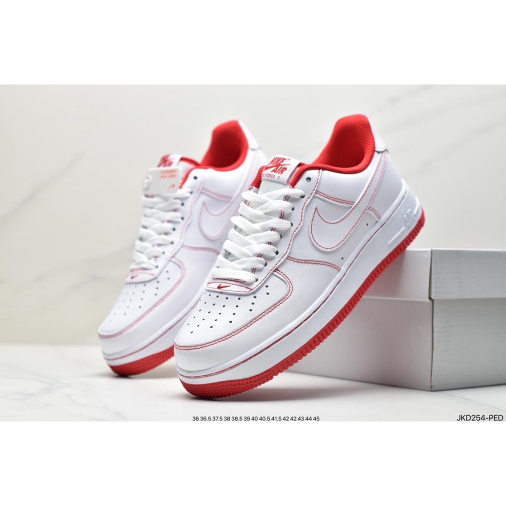 Traer Maldito Pío nike Air Force 1 Bajo CV1725 AF1 Rojo Blanco Mocasines A12 4M | Shopee  México