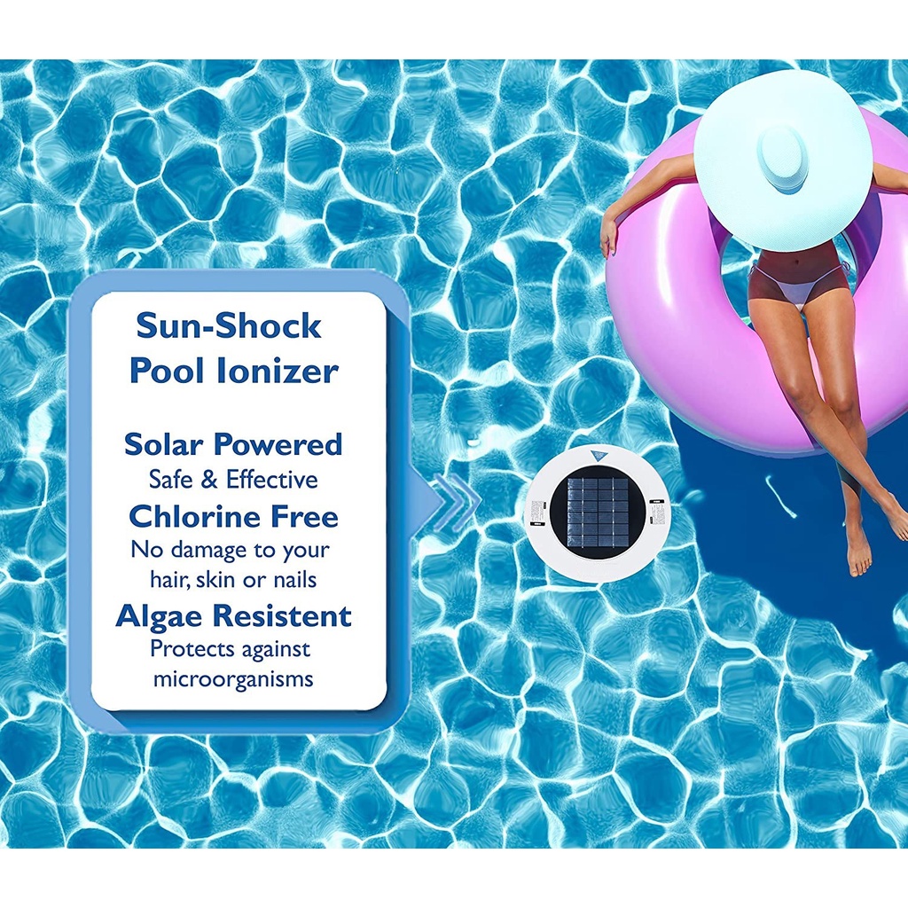 Cobre Plata Ion Piscina Purificador De Energía Solar Limpieza De Agua Mata-Algas Ionizador Para Jacuzzis Al Aire Libre SPA con panel solar