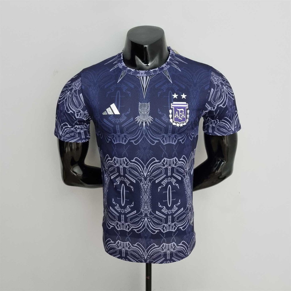 Jersey/Camisa De Fútbol 2022 Argentina Black Panther Edición Conmemorativa-Versión Jugador