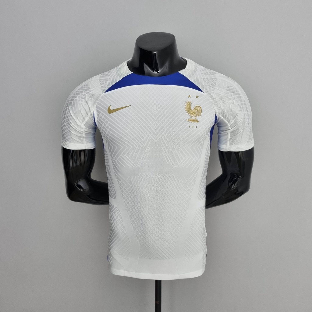 Versión del jugador Camiseta Francia Jersey De Fútbol Blanco 2022 2023 Mejor Tailandia Calidad Francia camiseta de fútbol 22/23