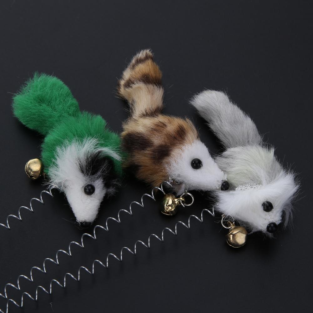 Gracioso gatos juguetes federglockenfeder ventosa elástico de forma interactiva 