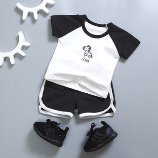 Camiseta Jeans Pantalones Cortos 2pcs Ninos Conjunto De Ropa Ninos Moda Bebe Manga Corta Camisa De Algodon Nino Camisa Corta Tops Cuello Redondo Shopee Mexico