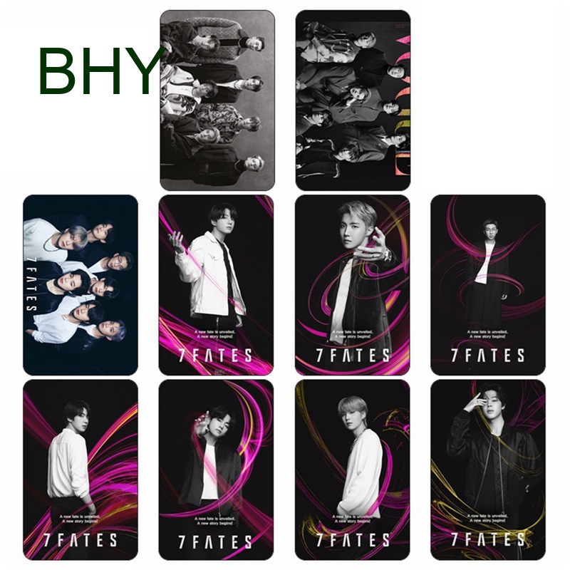 bhy 10Pcs Kpop BTS 7Fates Tarjetas Pegatinas GQ Tarjeta Pegatina Para De Crédito De Identificación Bus Fans