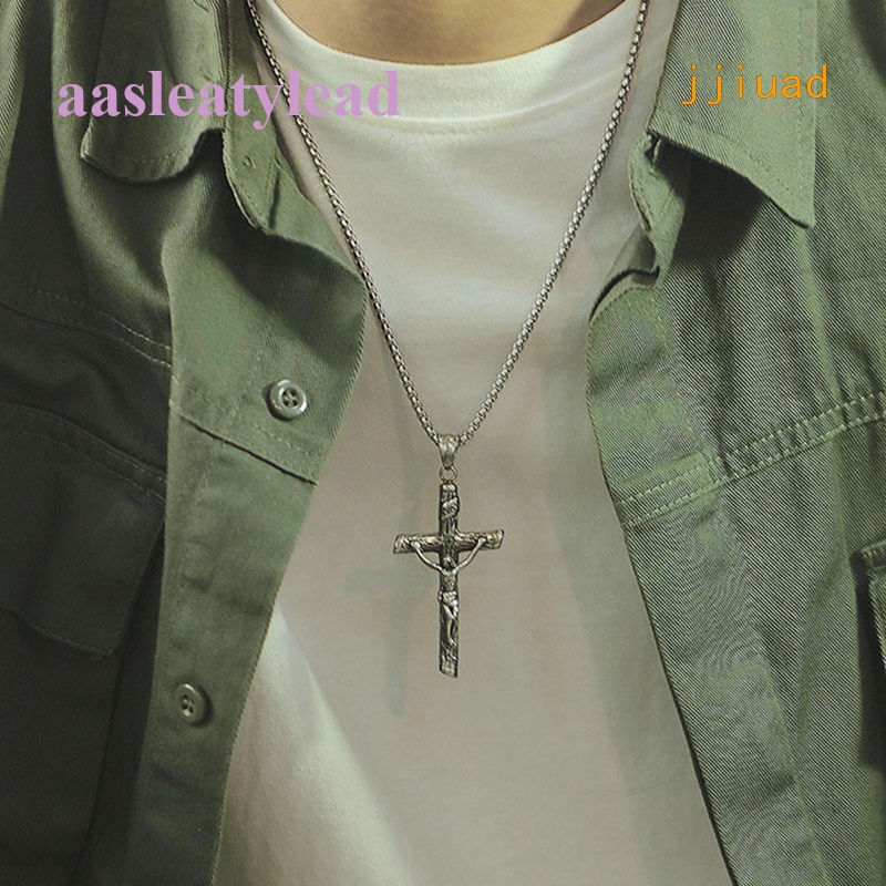 Infinite U Collar de plata de ley 925 con colgante de cruz y crucifijo para mujer con cadena de 45 cm con bolsa de regalo 