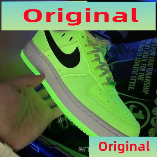 Nike Air Force No 1 Cara Sonriente Blanco Verde/Transparente 3M Para Zapatillas De Noche | Shopee México