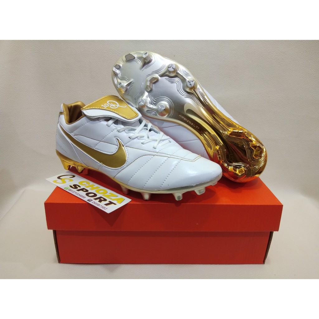 Clasp only Ambient Nuevo) Nike Tiempo Legend R10 blanco oro FG fútbol zapatos | Shopee México