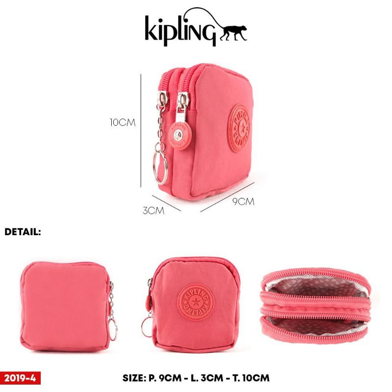 Visión general café pureza Kipling POUCH 2019 MINI cartera de mujer importada rosa | Shopee México