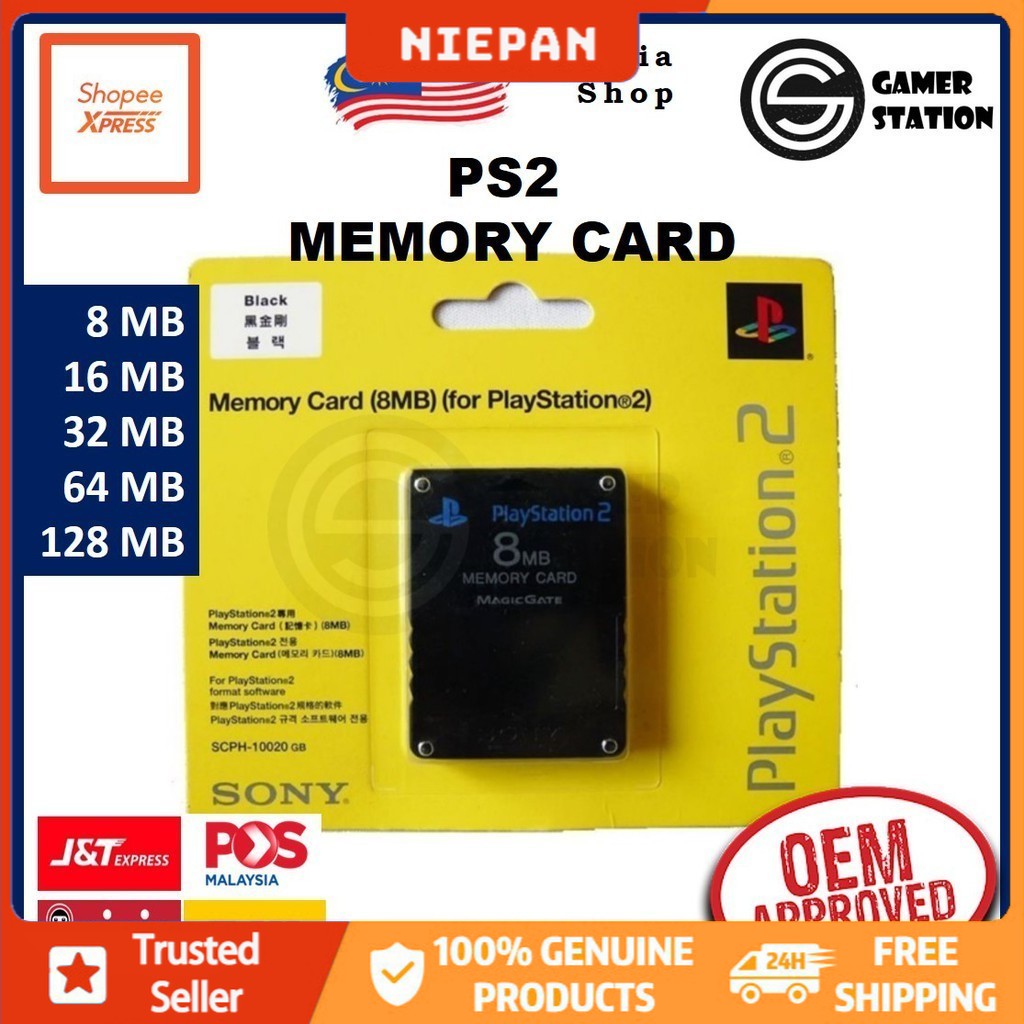 niepan】Memory card PS2 | 8MB 16MB 32MB 64MB 128MB | Shopee México