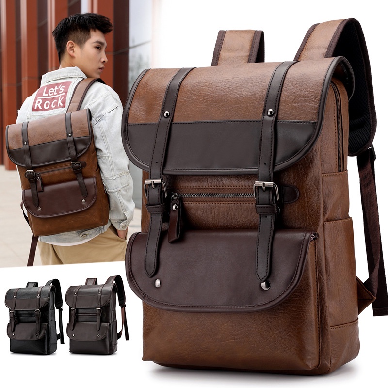 Mochila De Sintético Para Hombre/Libro De Notas/Viaje/Estilo Ejecutivo Para Escuela/Universidad | Shopee México