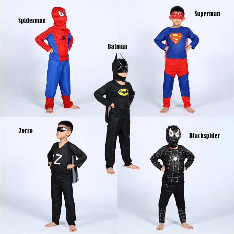 Ropa Para Niños Disfraz De Halloween Cosplay Spiderman Superman Batman Moda  Baju Budak | Shopee México