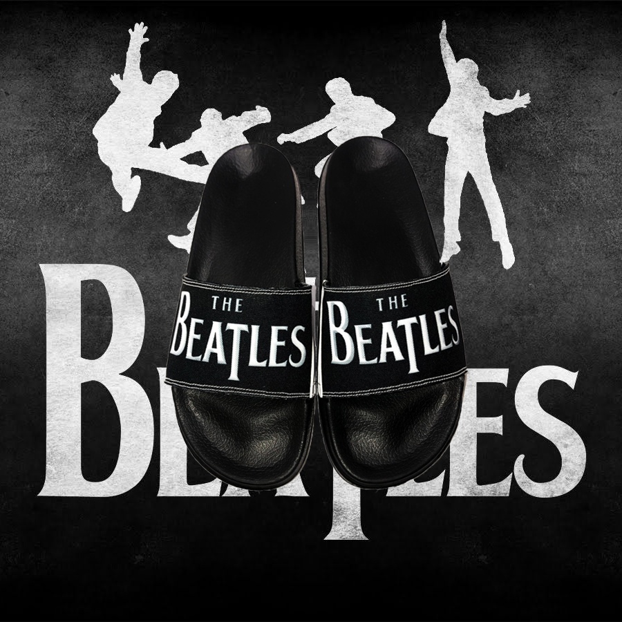 El logotipo de los Beatles sandalias de diapositivas | Shopee México