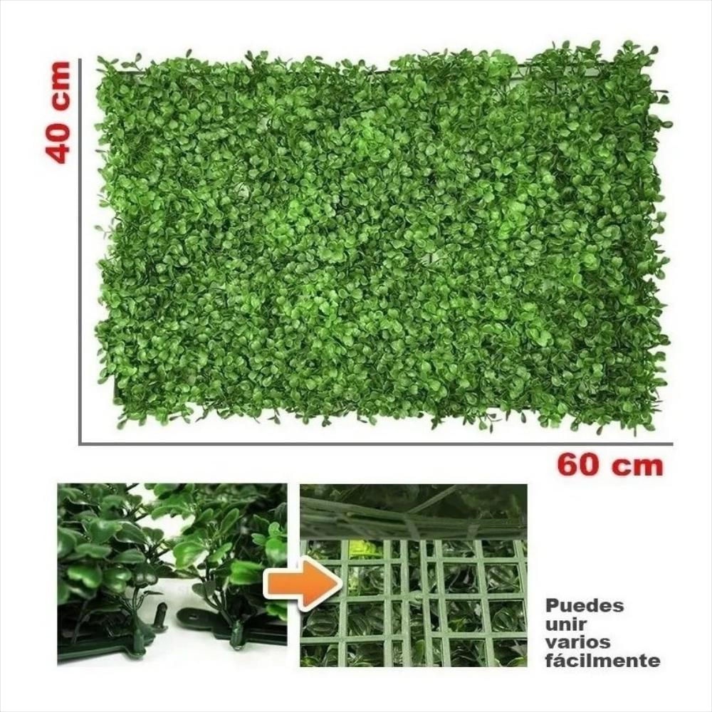 Follaje artificial para muro verde 60x40 cm.