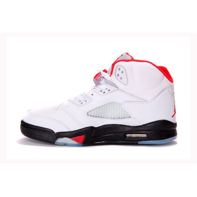 jordan 5 rojo con blanco