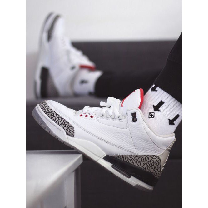 ☂ Nike Air Jordan 3 og Zapatillas Blancas Hombre Y Mujer Con Caja | Shopee México
