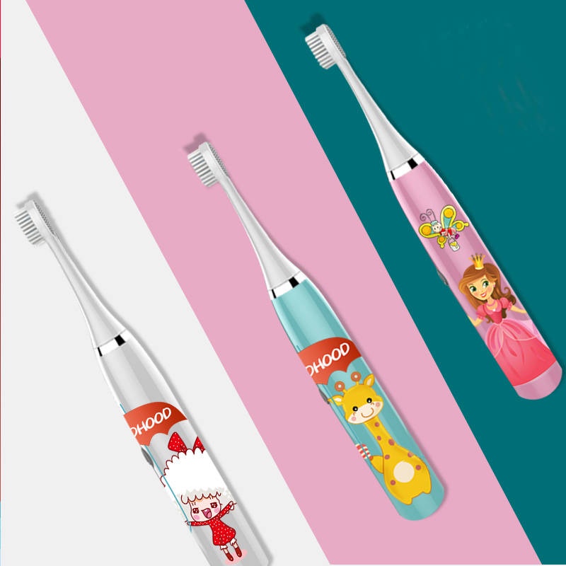 cepillo de dientes eléctrico cepillo dientes listo stock Cepillo de dientes  eléctrico para niños 1-2-3-6-12 años de edad bebé no recargable pelo suave  ultra fino impermeable automático de dibujos animados | Shopee México
