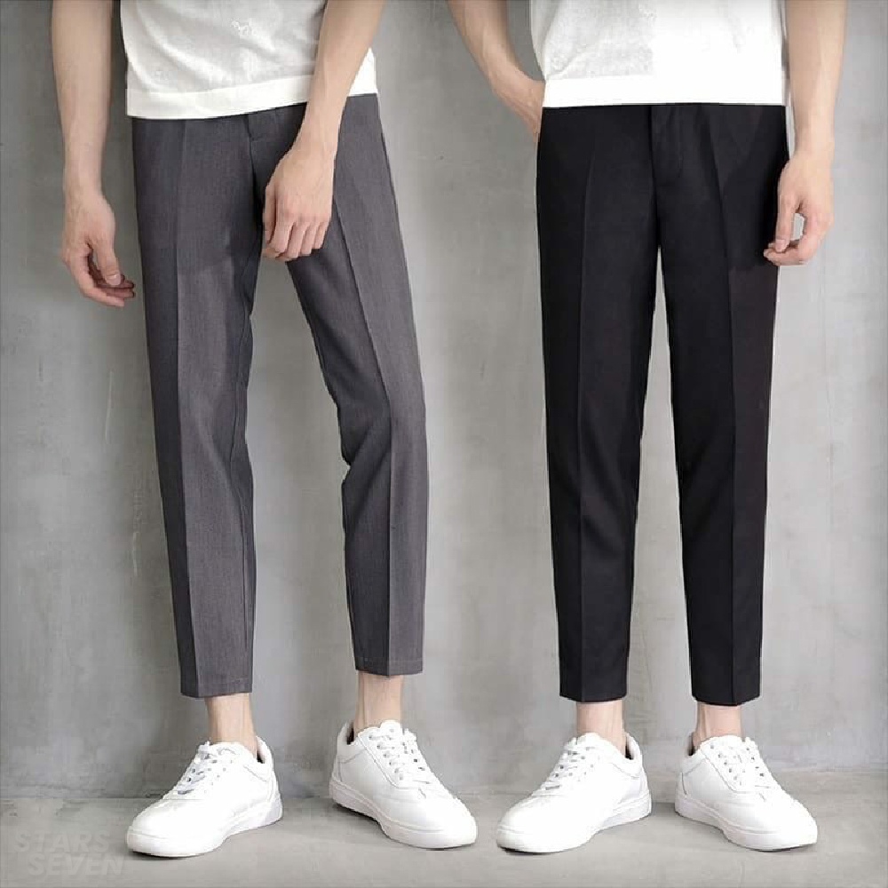 de tobillo pantalones casuales pantalones formales pantalones largos de trabajo de oficina para hombre Chino Chinos moda para hombre estilo coreano - Seven | Shopee