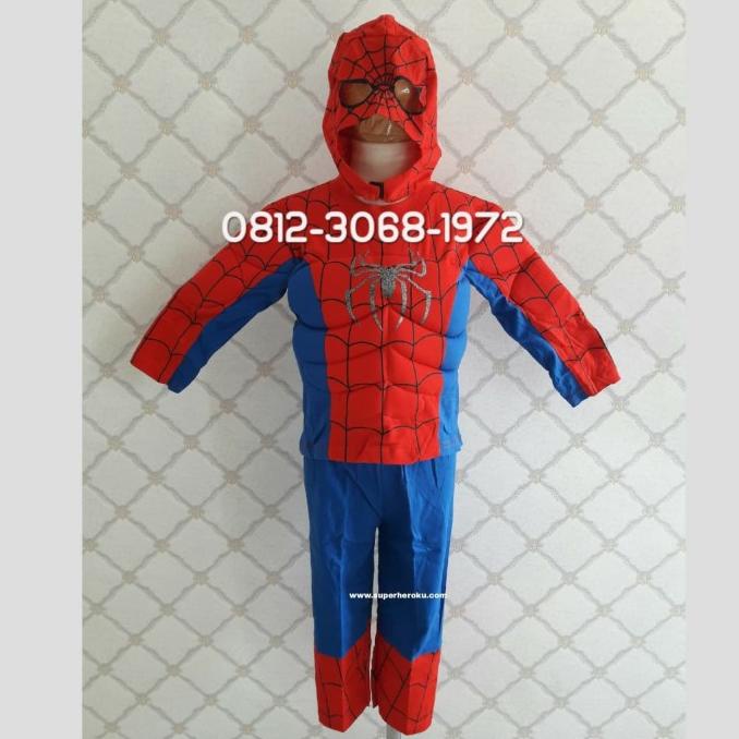 Disfraz infantil superhéroe SPIDERMAN músculo muscular 2-5 años!!!!! |  Shopee México