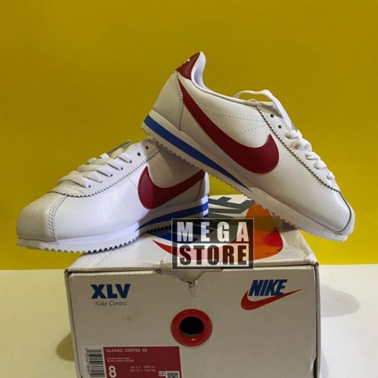 a nombre de O período Nike Cortez Classic SE blanco rojo azul perfecto pares | Shopee México
