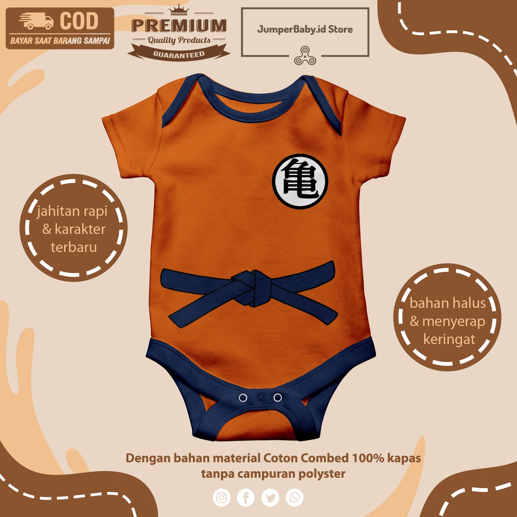 COTTON COMBED Goku dragonball Character Baby Jumper custom Cartoon Favorite  Cute Cool cotton peinado 0 3 6 12 meses | Shopee México