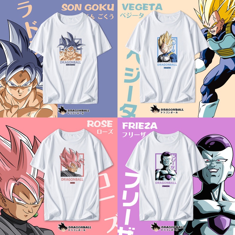 Caliente # Anime Dragon Ball Camisetas Unisex Manga Corta Mujeres Blanco  Cosplay Camisa Son Goku Vegeta Suelta Tops De Alta Calidad | Shopee México