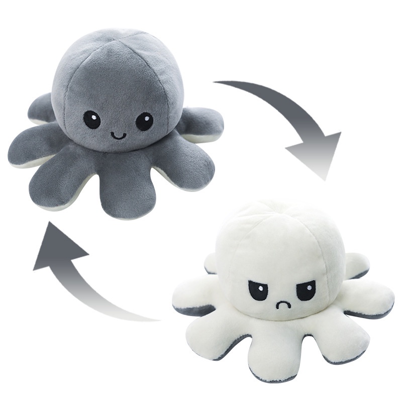 Los juguetes flip-peluche Octopus Toy dúplex inflexión muñeca peluche muñeca 