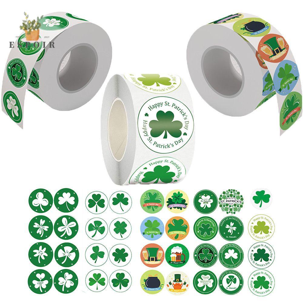 Espoir New St Patrick S Day 500 Unids Rollo Lucky Shamrock Pegatinas Decorativas Etiqueta 22 Sello 1 5 Pulgadas Suministros De Fiesta Bless Regalo Embalaje Shopee Mexico