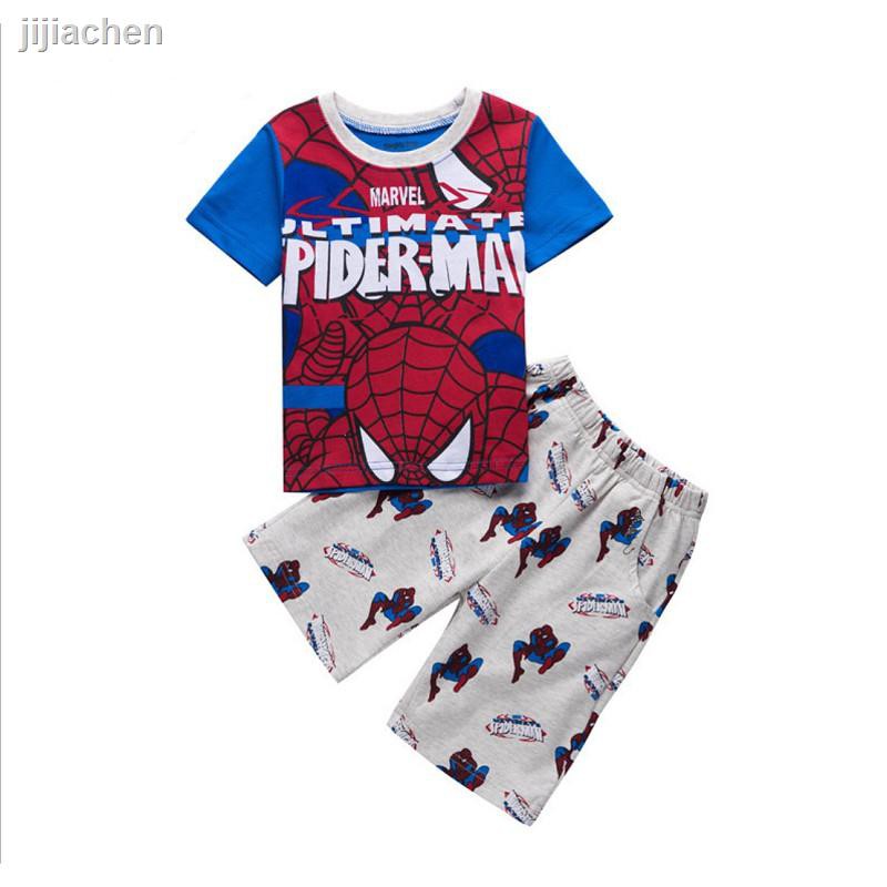 Bebe Nino Ninos Ninos De Manga Corta Traje Spiderman Ropa De Dormir Pijamas Pijamas Shopee Mexico