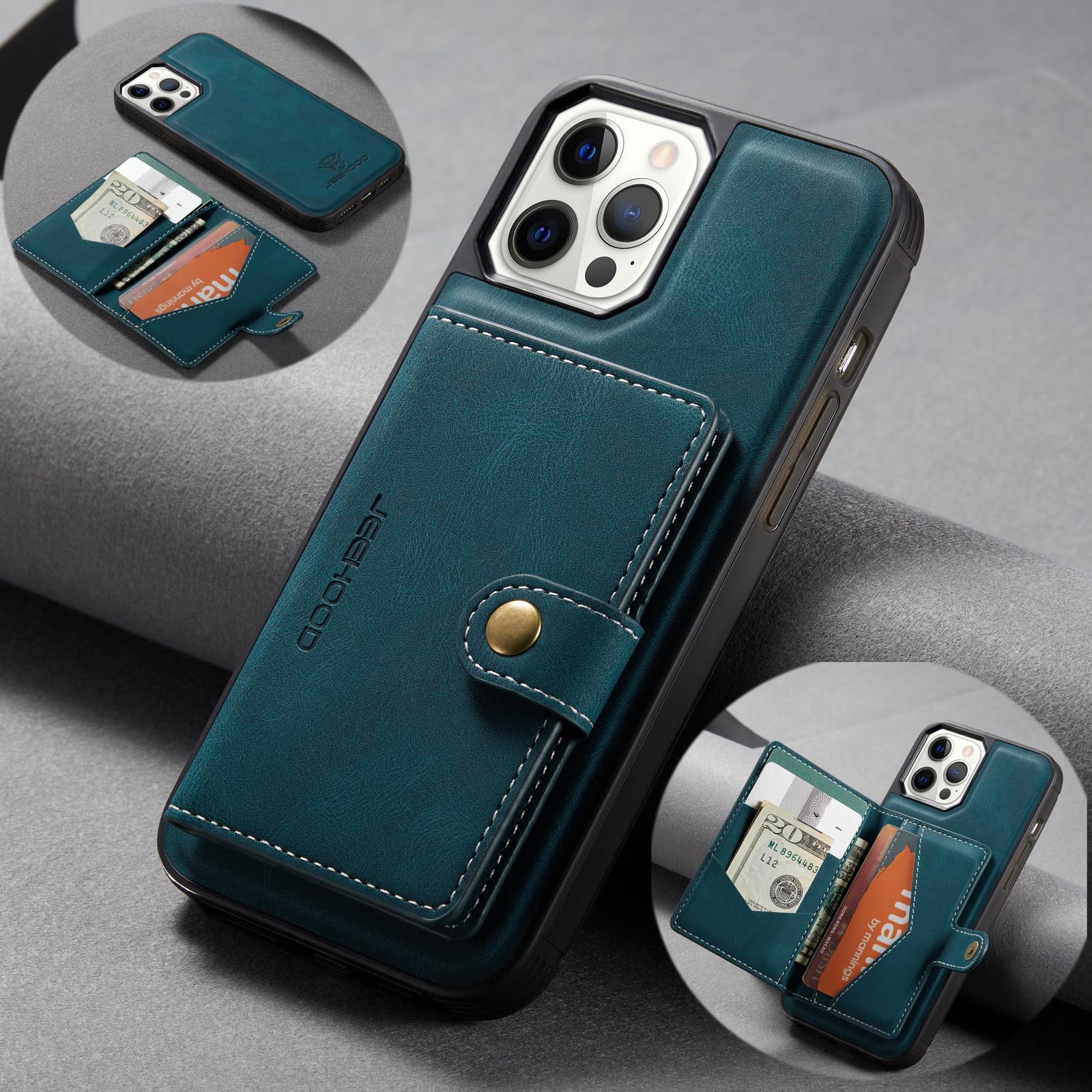 Detachable Magsafe Leather Case For Iphone 12 Pro Max 12 Mini 11 Xr Xs Max 7 8 Plus Se Magnet Clasp Wallet Card Slot Phone Cover Shopee Mexico