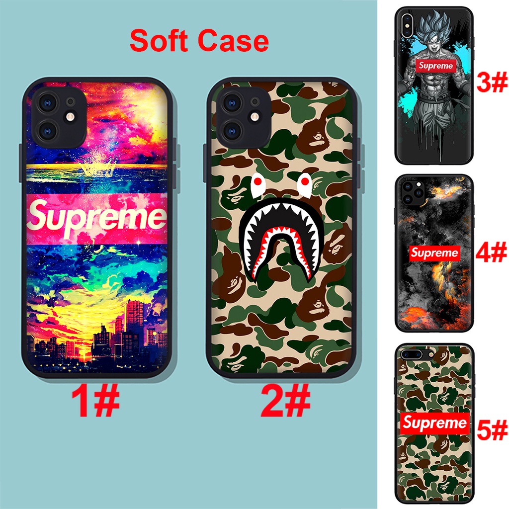 Iphone 12 11 Pro Xs Max Xr X 12 Mini Carcasa Suave Cubierta De Moda Supreme Logo Caso Del Telefono Shopee Mexico