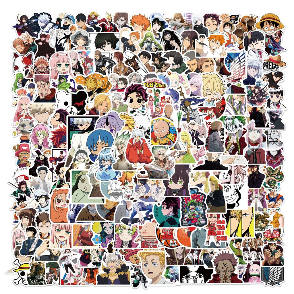 200/100/50PCS Classic Multi-styles Anime Collection Stickers Decorative  Suitcase Motorcycle Trolley Case Laptop Waterproof Stickers | Shopee México