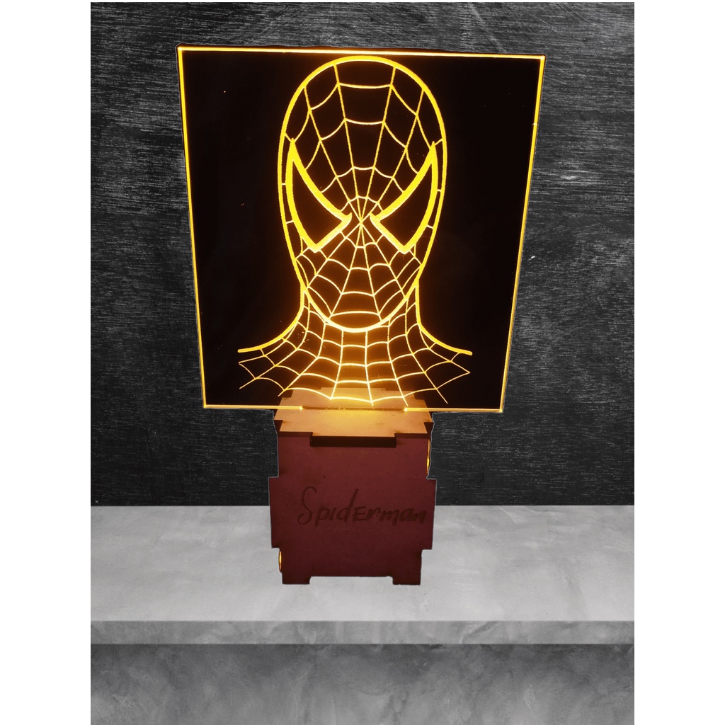 lona impresiones Libre P&P 099 paquete de dormitorio Spiderman-pantalla de la lámpara Reloj 