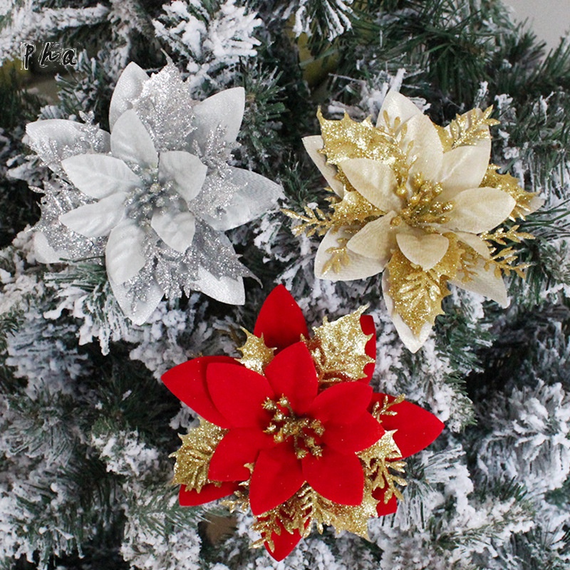 Ramo De Flores Artificiales/Roja/Decoración Falsas/Artesanías Para  Decoraciones De Árbol De Navidad | Shopee México