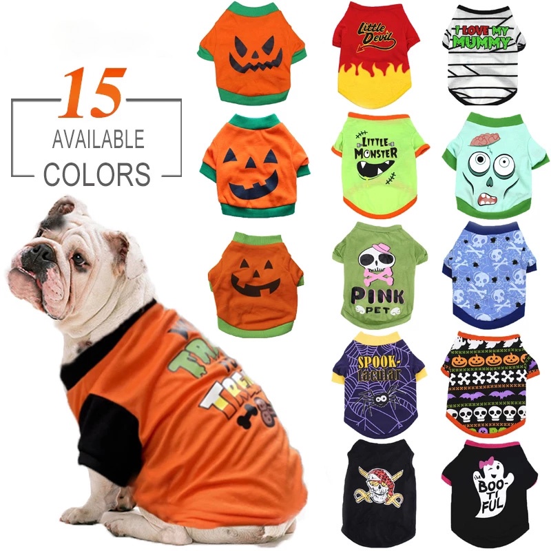 Ropa Para Perros De Estilo Halloween Pequeños Decoración De Gato Cachorro  Abrigo De Algodón Chaleco De Camiseta Chihuahua Yorkshire Gatito |  