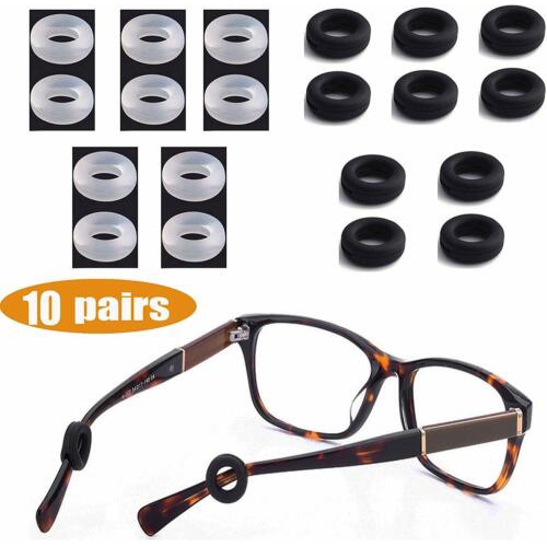 SENHAI Retenedor de gafas ajustable de 2 piezas Y 5 pares de ganchos antideslizantes gafas de lectura. Agarrador de gancho para la oreja para gafas deportivas Para gafas de sol montura óptica 