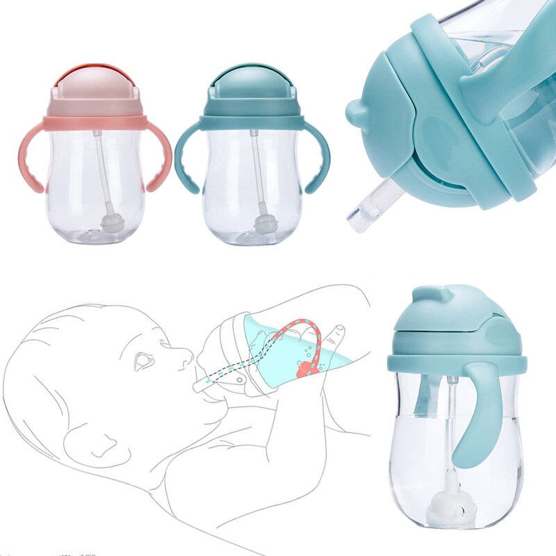 PC bebé botellas de agua potable hermético Niños Entrenamiento Tazas de alimentación 500ML la 